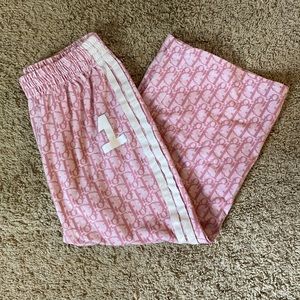 Dior pink monogram trotter pants